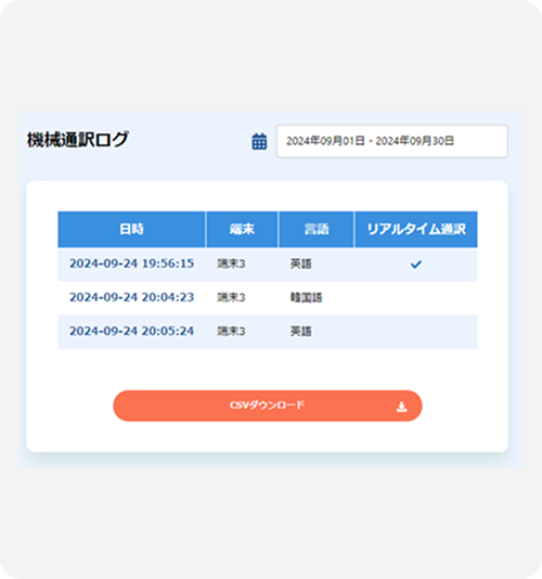 通訳ログ機能